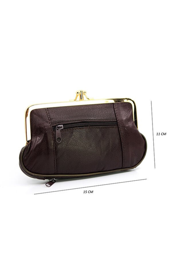 Genuine Leather Women's Wallet with Clip