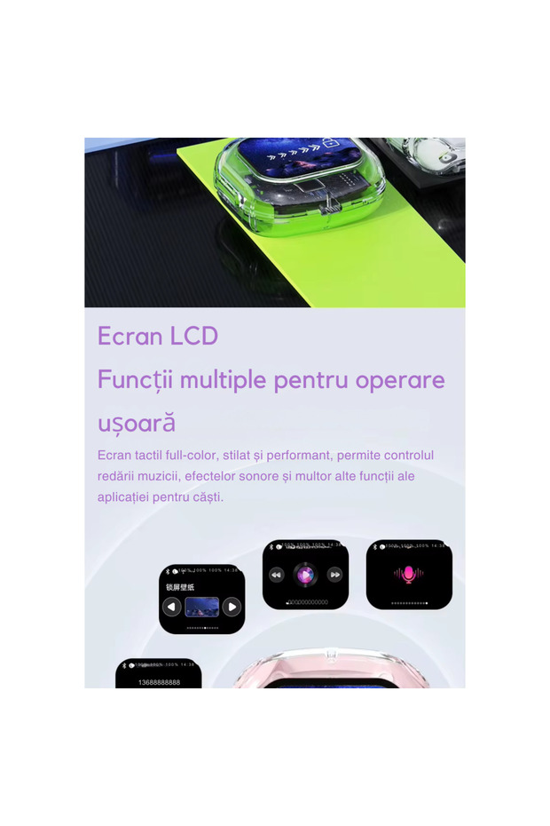 EDIMA®️ wireless bluetooth headphones with improved noise cancellation, Audio, Wireless, Dig Display - 8