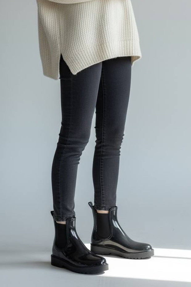 Kadın Kalın Taban Yağmur Botu - 2