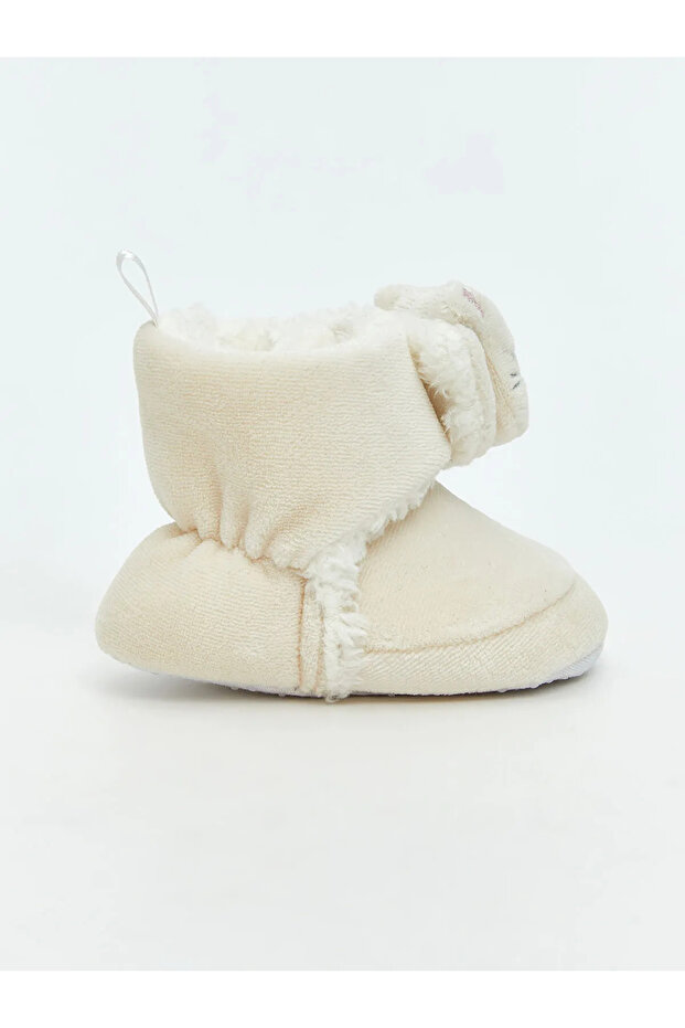 LCW STEPS Ekru YEBU Cırt Cırtlı Kız YEBU Bebek Panduf - 2