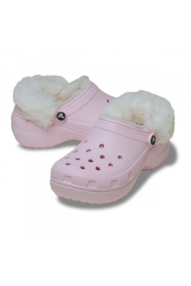 212854-6ZW CLASSIC PLATFORM FUZZ LINED CLOG TERLİK SANDALET - 1