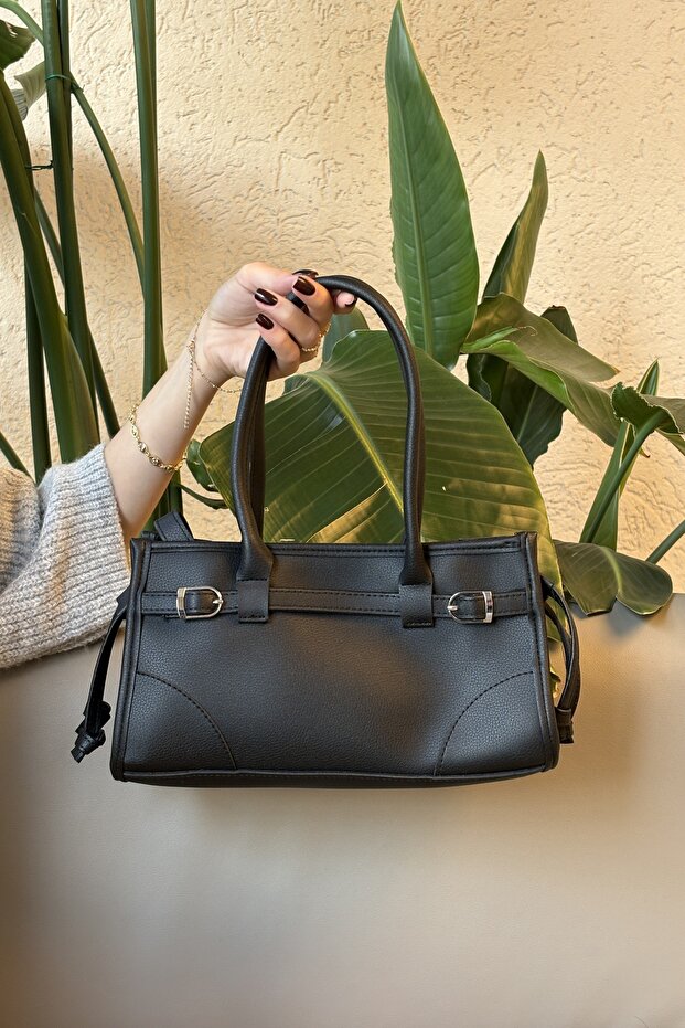 Black Women's Baguette Hand and Shoulder Bag