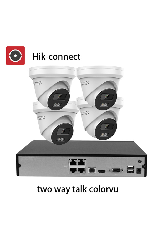 HIK OEM 5MP/6MP/8MP PoE CCTV Security Surveillance System - Motion Detection, Two-way Audio, 4/8/16 - 4