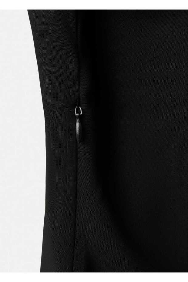 Asimetrik kollu elbise - 7