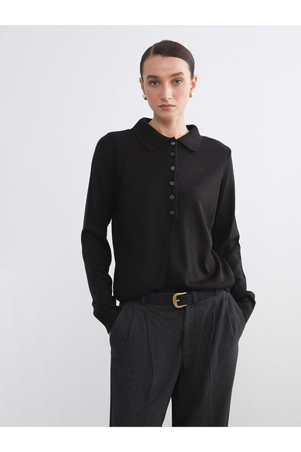 Esvab • Modern & Distinctive Devrik Roba Collar Women's Knitwear Sweater