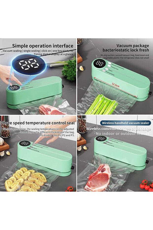 3-in-1 Cordless Mini Vacuum Sealer Rechargeable Bag Sealer - Honkpop