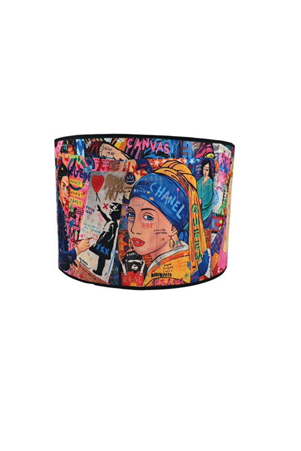 BOHEM TRİPOD AHŞAP AYAKLI DESENLİ BAŞLIKLI LAMBADER - 8