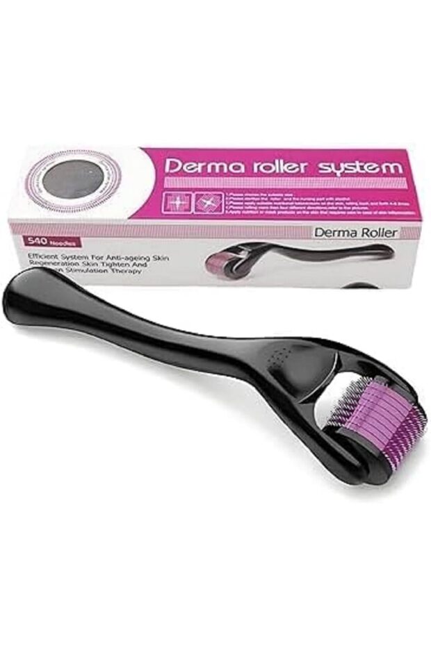 2 PCS Derma Roller for Hair, Beard & Skin Rejuvenation - 0.5mm Microneedle Roller (WHITE GAINS)