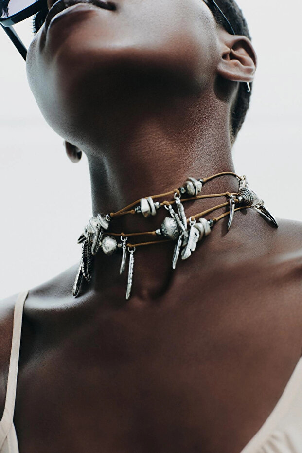 Çoklu Yaprak Charm Kolye - 3