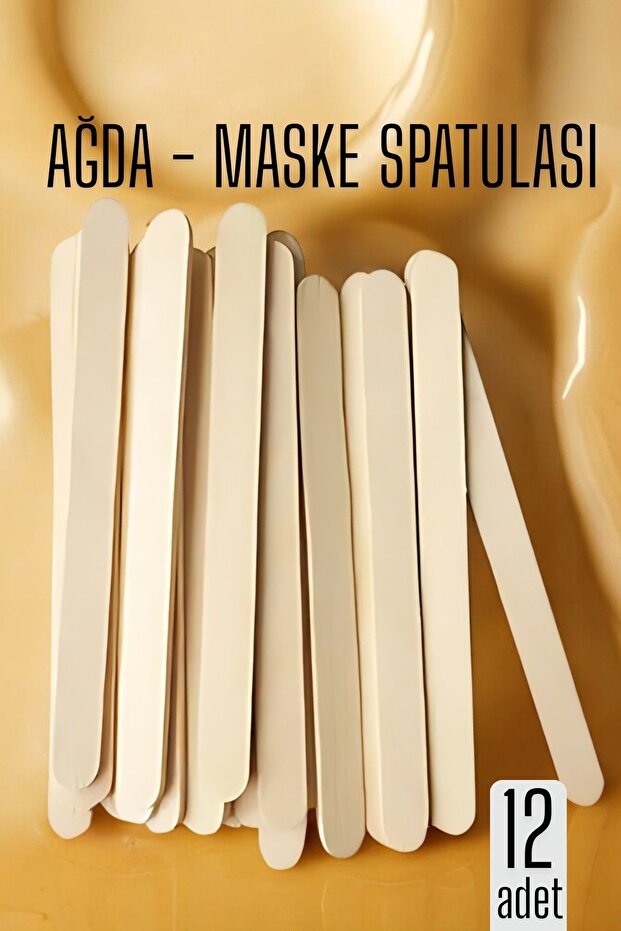 Ağda Spatulası Maske ve Yüz Spatulası Küçük Boy 12 ADET 714994 - 1