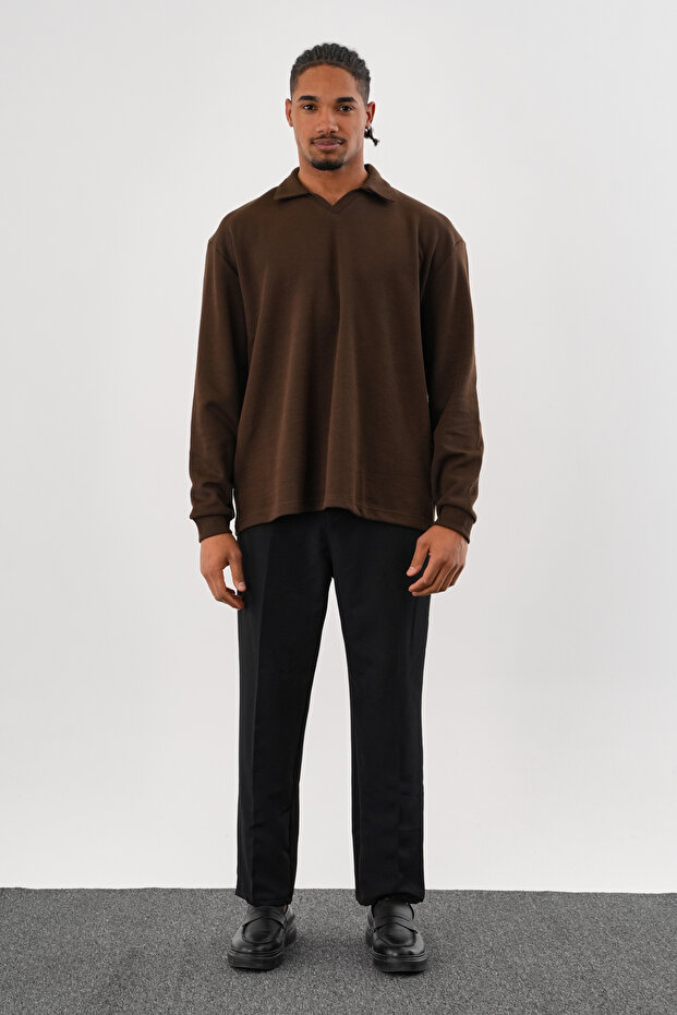 EASE Oversize Sweatshirt Kahve - 2