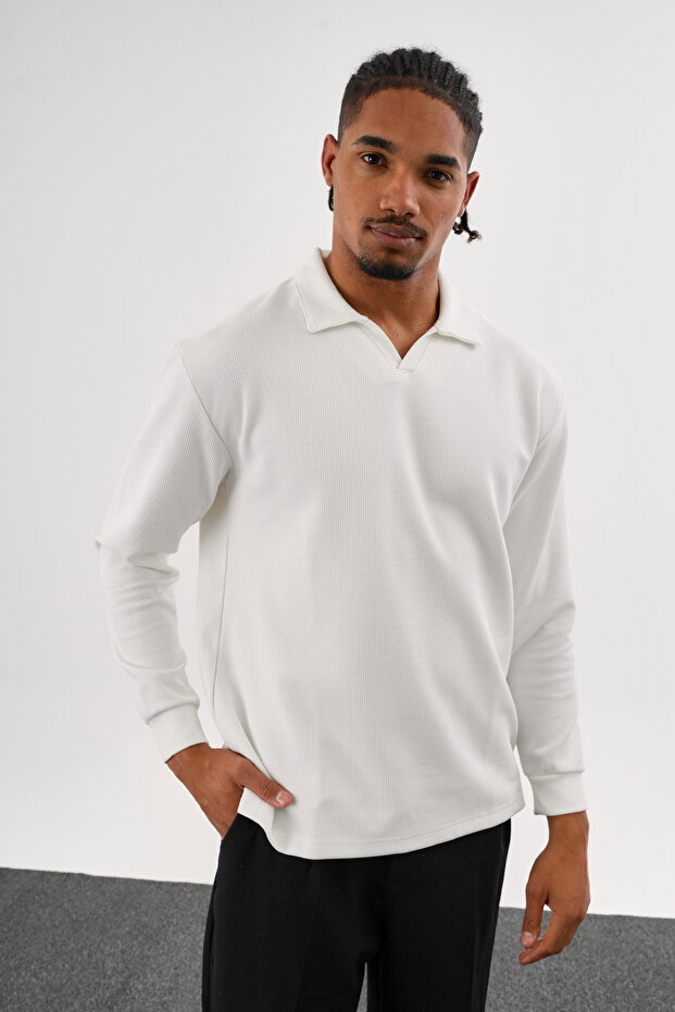 MELLOW Oversize Sweatshirt Beyaz - 4