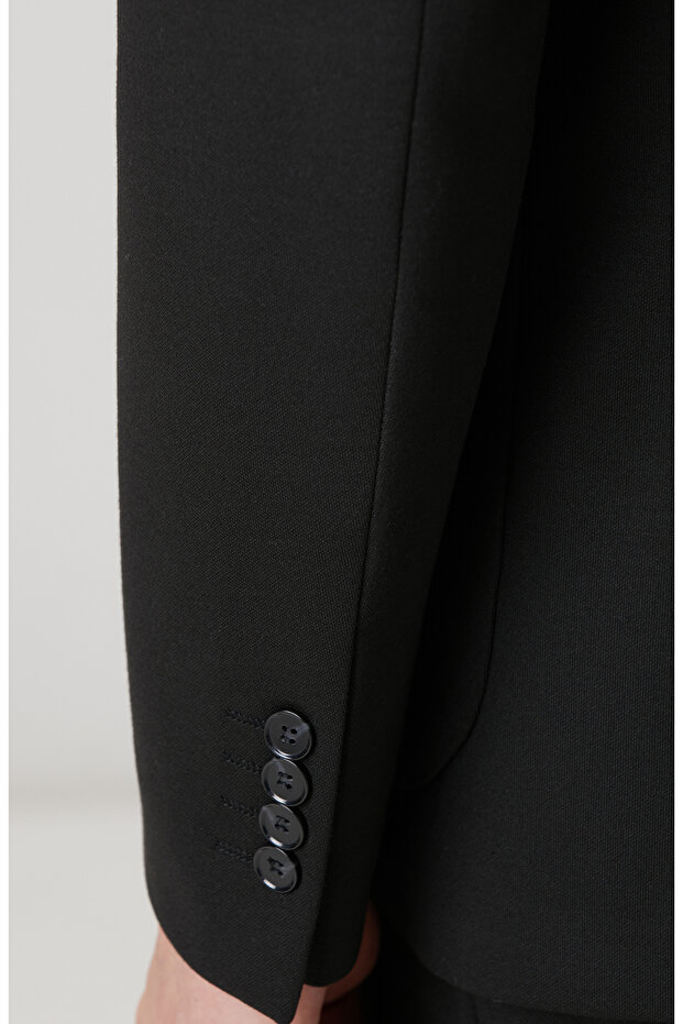 Siyah Örme Takım Elbise - 7
