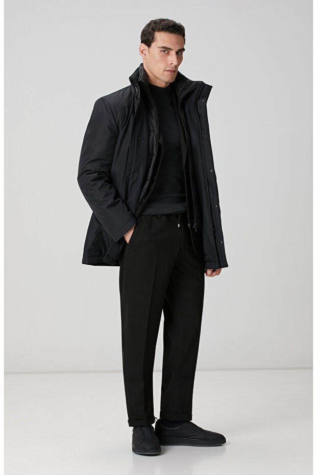 Siyah Örme Takım Elbise - 3