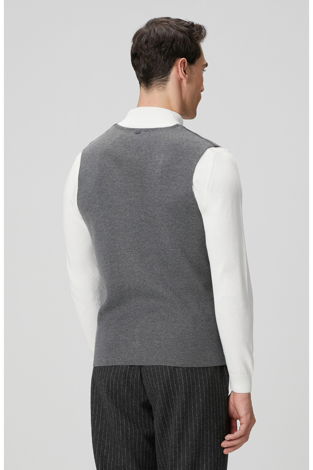 Antrasit Triko Yelek - 5