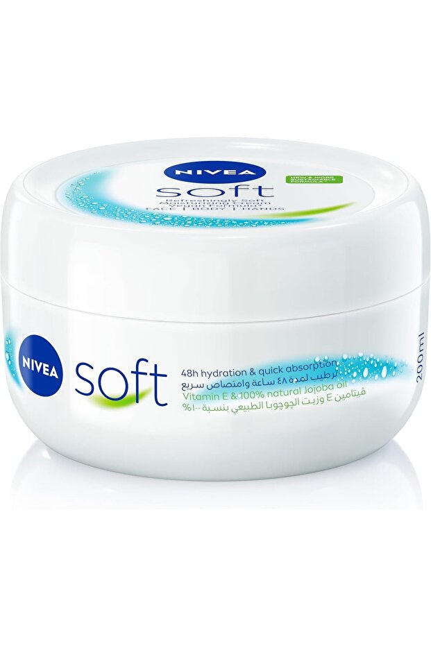 Moisturizing Cream - Refreshingly Soft for Face, Body & Hands, Fast Absorbing, 3x200ml - 6