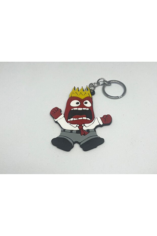 2 Pieces Inside Out / Inverted Face Anger Keychain