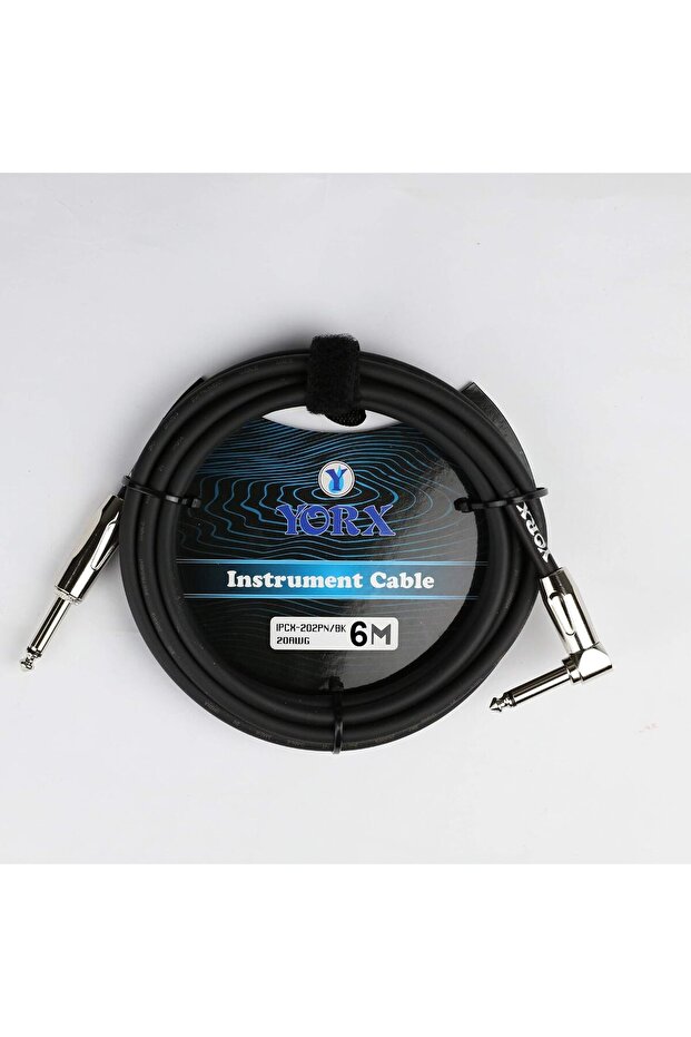 - كابلات -202pn-6m Bk كابل أداة قابس أحادي 1/4 بوصة - زاوية 1/4 بوصة