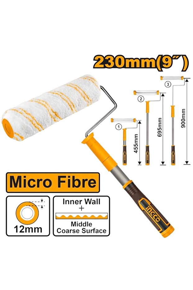 Paint roller with extendable handle - 2