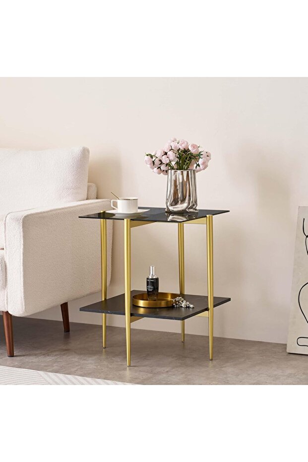 Side Table: Elegant two-tiered side table - 1