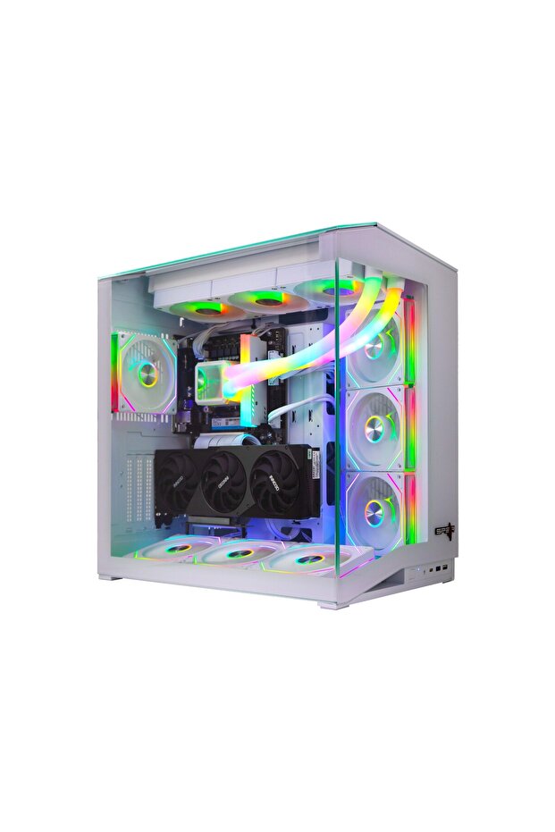 معالج ألعاب i5-14400F، بطاقة رسومات RTX 5060 سعة 8 جيجابايت، ذاكرة DDR5 سعة 32 جيجابايت، قرص NVMe سعة 1 تيرابايت، مبرد مائي أنبوبي ARGB مقاس 360 مم، قوة 600 واط، نظام تشغيل Windows 11 Pro - 1