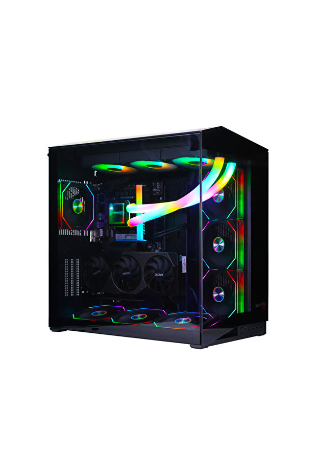 معالج ألعاب i5-14400F، بطاقة رسومات RTX 5060 سعة 8 جيجابايت، ذاكرة DDR5 سعة 16 جيجابايت، قرص NVMe سعة 1 تيرابايت، مبرد مائي أنبوبي ARGB مقاس 360 مم، قوة 600 واط، نظام تشغيل Windows 11 Pro - 1