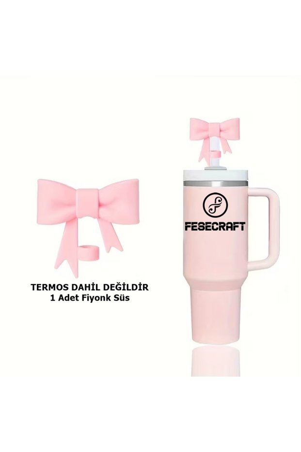 Quencher Thermos Accessory Bow Ribbon Colorful Silicone Straw Accessory Straw Protector Anti-Dust