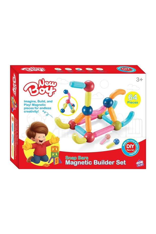 Snap Bars Magnetic Builder Set (64pcs)