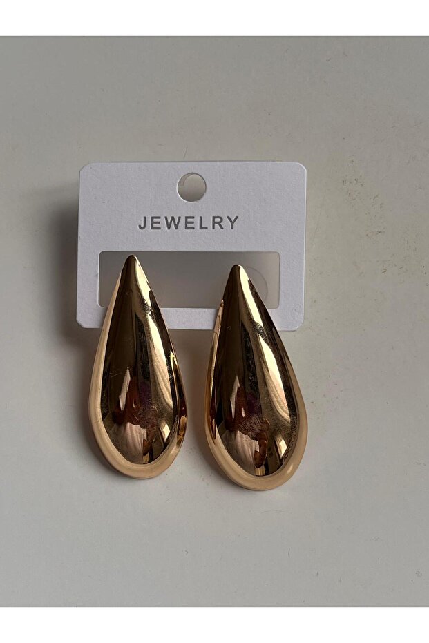 Gold Damla Çelik Küpe