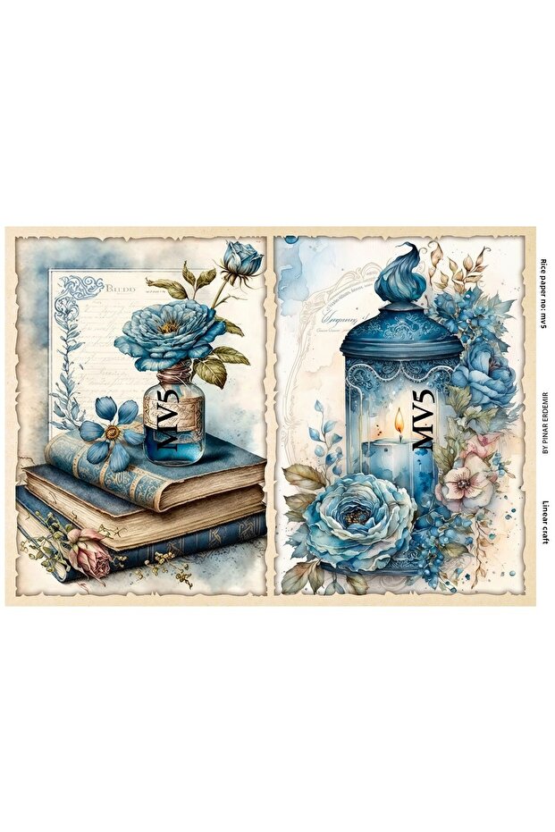 ورق ديكوباج نحاسي LMV5-29X42cm