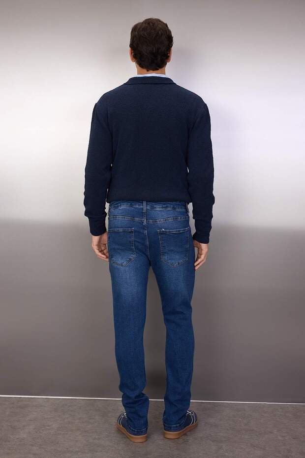 İndigo Esnek Kumaş Regular Fit Jeans Kot Pantolon TMNAW23JE00036 - 4