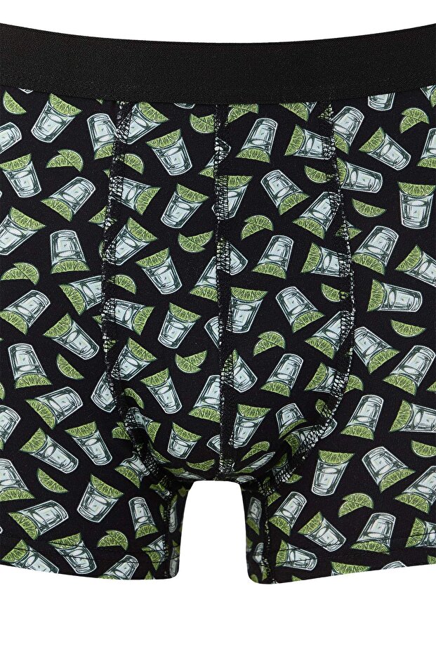 Multicolored Patterned-Solid 3-Pack Cotton Boxer Tmnaw22Bx0010 - 3