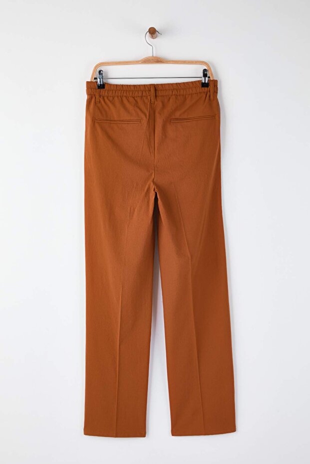 Tarçın Pileli Klasik Baggy Fit Kumaş Pantolon TMNSS24PL00024 - 6