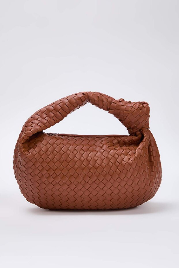 Dámská mini taška přes rameno Kiremit Premium s pleteným detailem TAKAW26OC00072 - 3