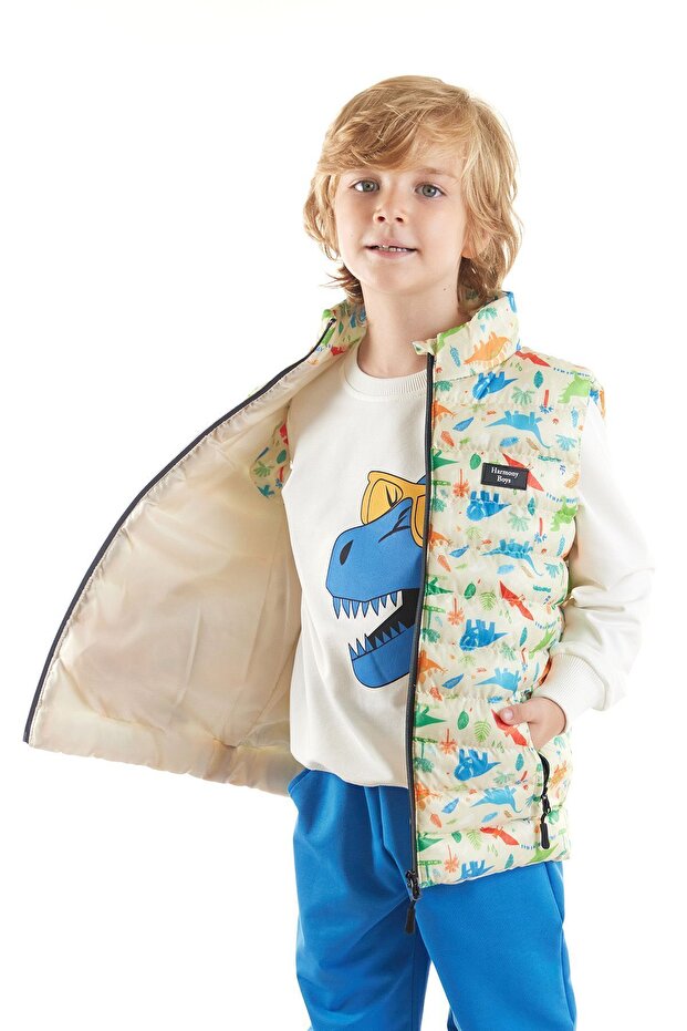Kids Boy Dinosaur Printed Trendy Inflatable Vest Ak216263