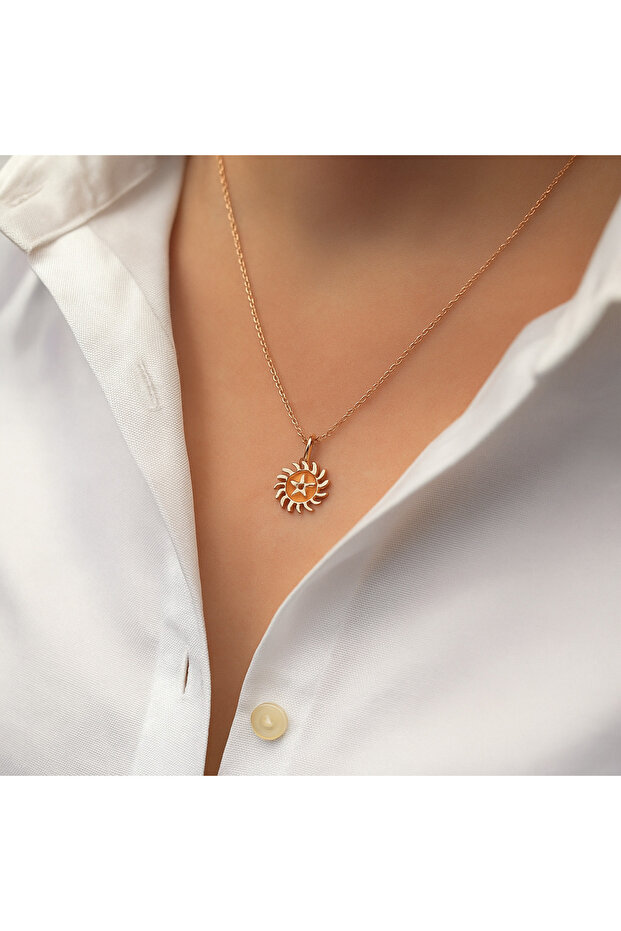 Değişim Sembolü Altın Kolye - 3