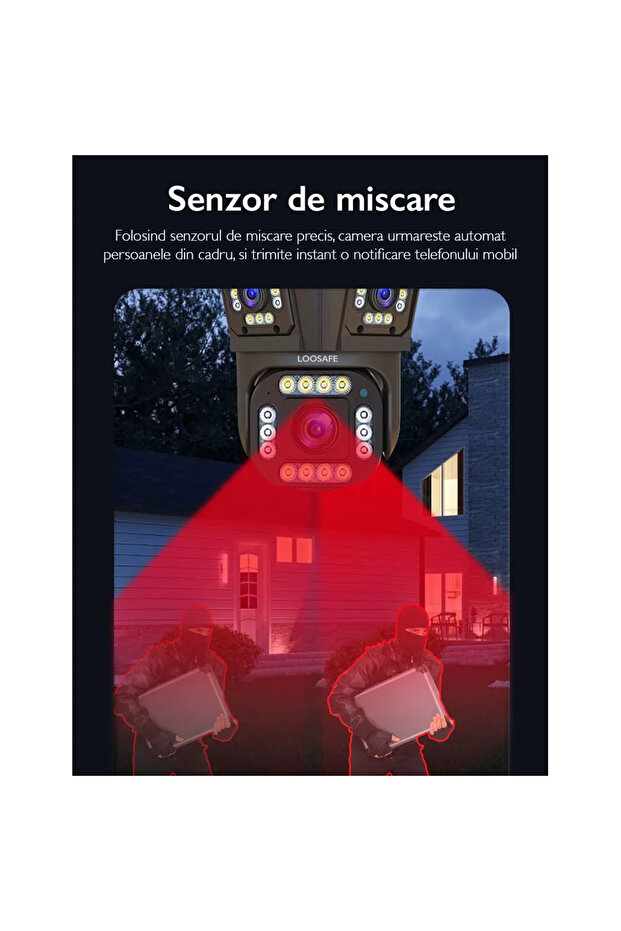 8MP WiFi Triple Camera, 3 Lenses, Ultra HD, Motion Detection and Smart Sensor - 4