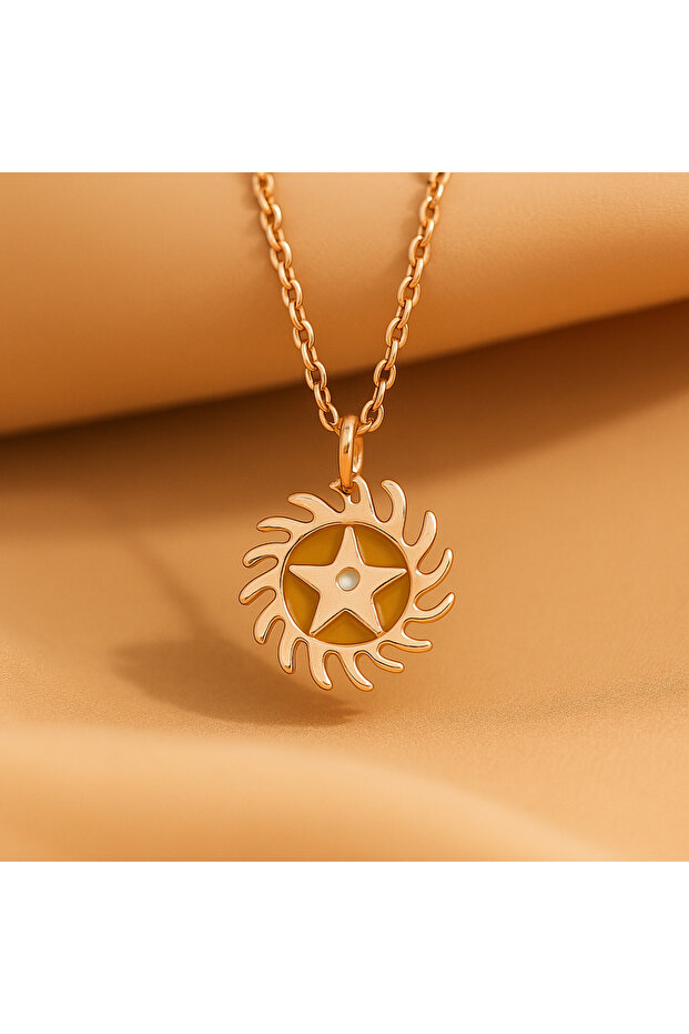 Değişim Sembolü Altın Kolye - 1