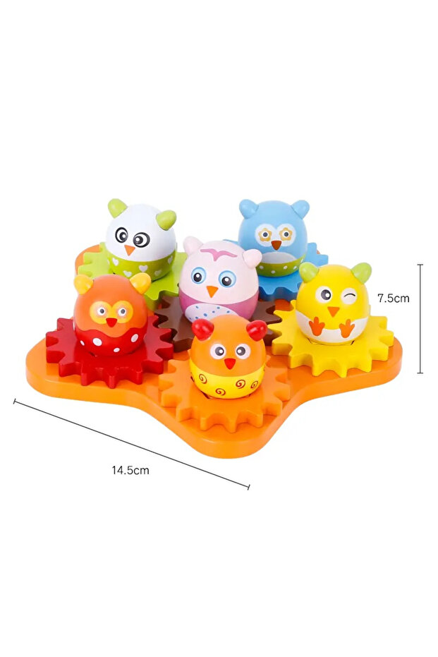 Skill game puzzle with cogwheels, multicolor - 4