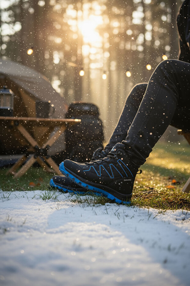 Black Blue Street Men's Outdoor Trekking Boots