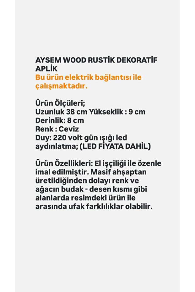 Duvar Apliği Yansıtma Tasarımlı Çift Yönlü Ahşap Salon Hol Cafe Otel Duvar Apliği - 6