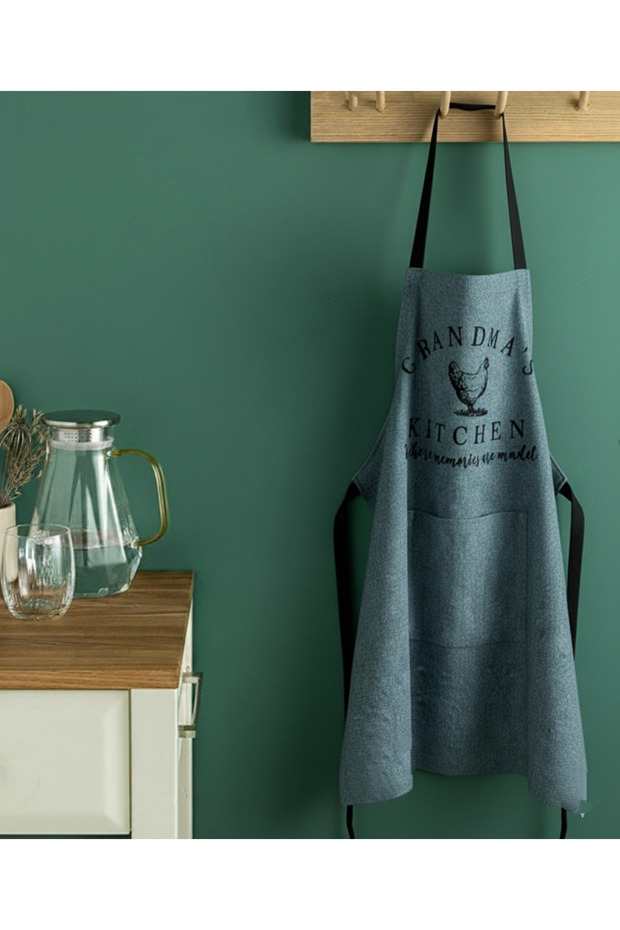 45*67 CM BASIC BASKILI POLYESTER MUTFAK ÖNLÜĞÜ - 1