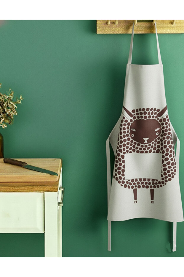 BASIC BASKILI POLYESTER MUTFAK ÖNLÜĞÜ - 1