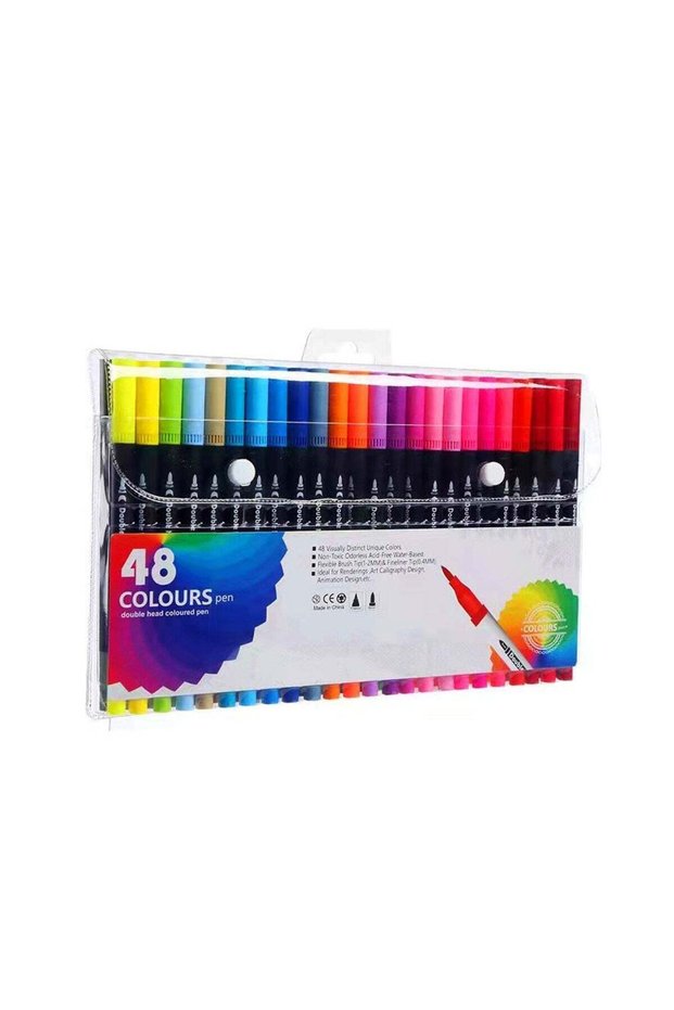 48 Colors Double Head Colored Pen Set
