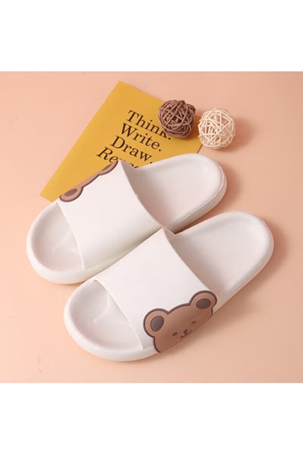 صندل انزلاقي بتصميم دب أبيض - 4