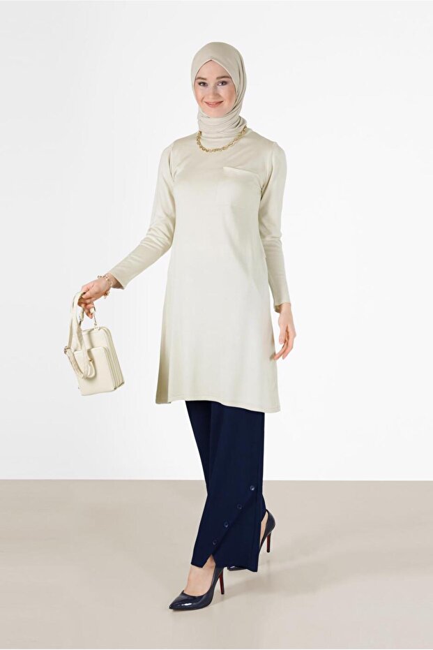 CEP DETAYLI BASIC TRİKO TUNİK 42045 - 2