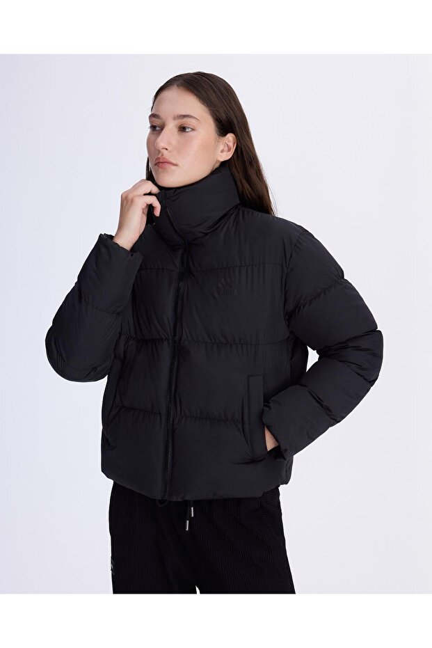 Authentic Arya Kadın Siyah Regular Şişme Mont - 2