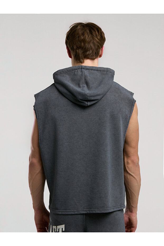 Authentic Boxing Oversize Antrasit Kolsuz Erkek Sweatshirt - 4