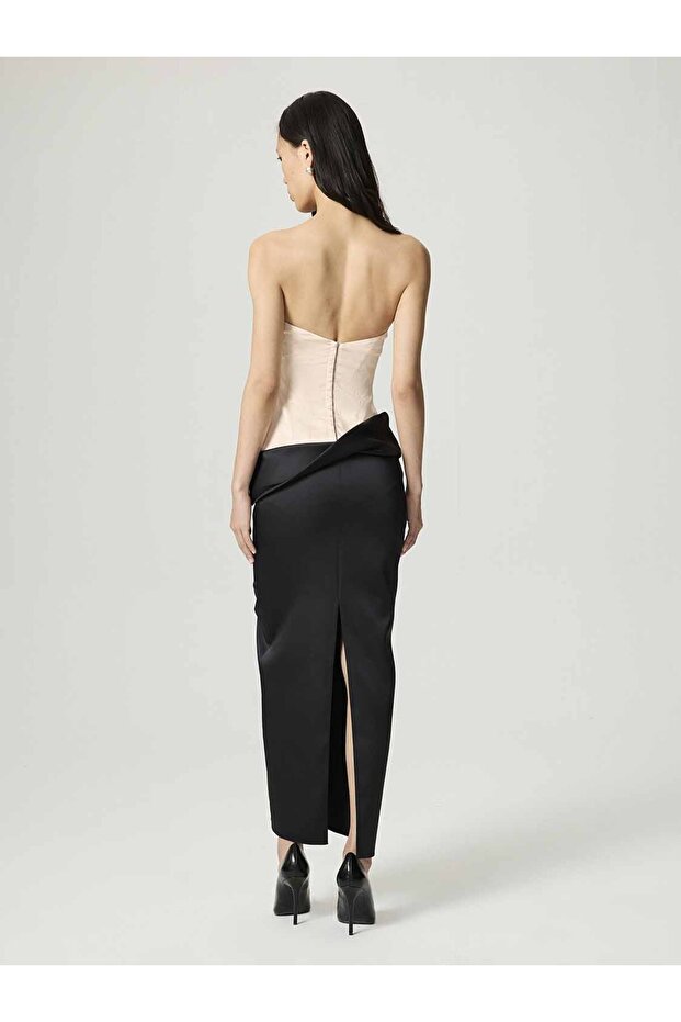 Drape Detaylı Elbise - 5