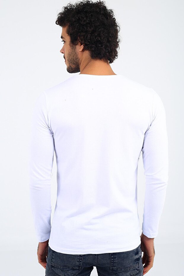 Mys Lion 4013 Slim Fit Likralı Uzunkol Basic Sweat - 3